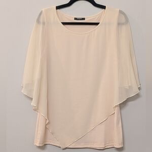 Elegant Cream Layered Blouse